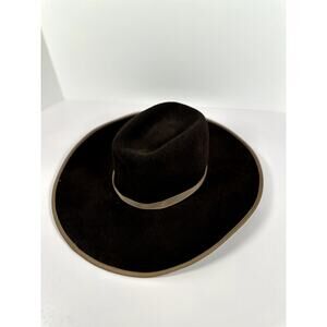 Resistol Western Hat Brown Self-Conforming Light Brown Trim & Ribbon Men’s